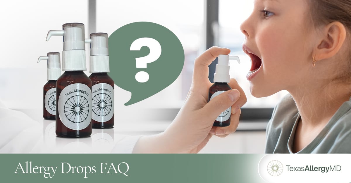 Frequently asked questions about allergy drops.